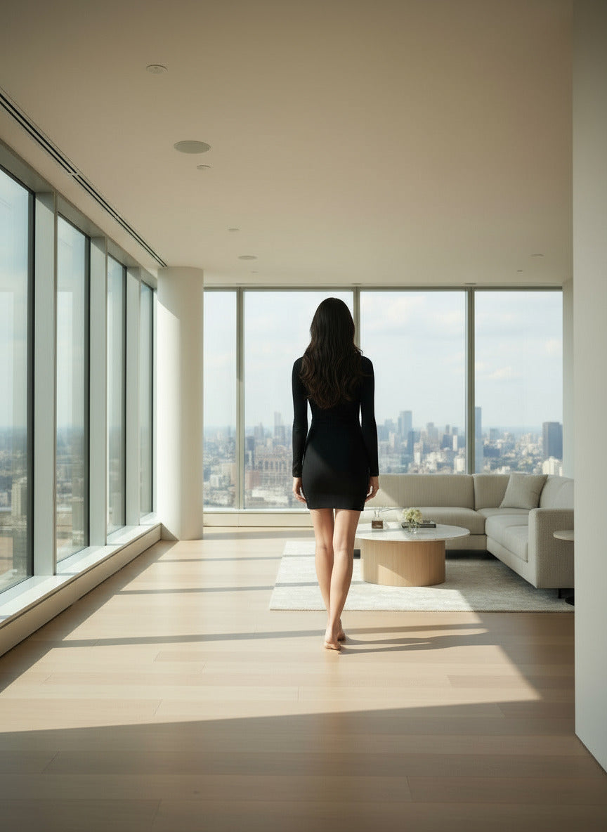 Perfect Black Sexy Cut-Out Eyelet Bodycon Mini Dress Womens Birthday Dresses Glam Long Sleeve Buckle Night Out Vestidos