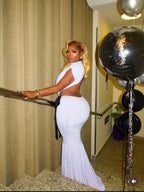 Robe Élégance Noeud & Dos Nu