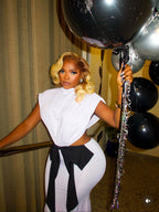 Robe Élégance Noeud & Dos Nu