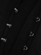 Womens Cut-Out Buckle Long Sleeve Crop Top and Legging Suits Set 2 Piece Outfits Female Night Clubwear Overalls Fitness